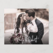 Budget Boho Terracotta Foto Bruiloft Dank u Flyer (Achterkant)