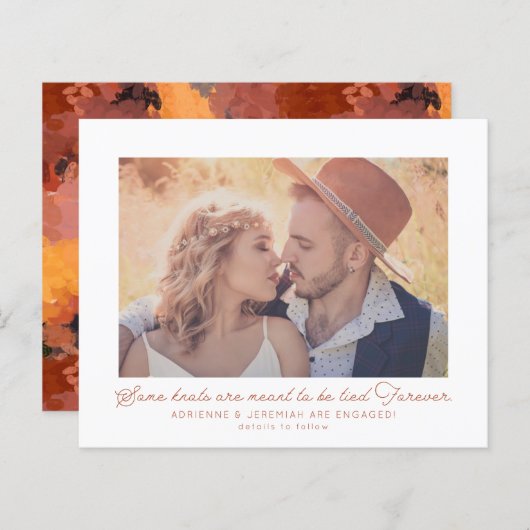 Budget Boho Terracotta Foto Verloving (Voorkant / Achterkant)