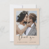 Budget Boho Terracotta Mariage Merci Cartes (Devant)