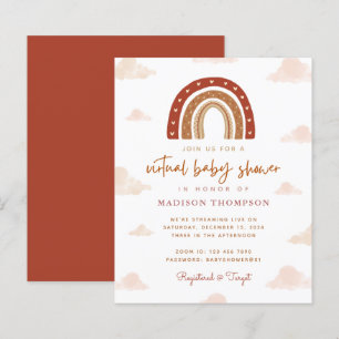 Budget Boho Terracotta Rainbow Virtual Baby shower