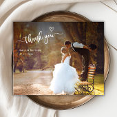 Budget Boho Typografie 2 Foto Bruiloft Dank u