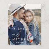 Budget Boho Typografie Save the Date Foto (Voorkant)