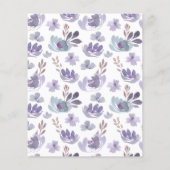 Budget Boho Waterverf Floral Wedding Uitnodiging (Achterkant)