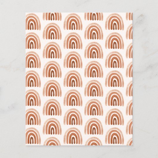 Budget Boho Waterverf Rainbow Baby shower Uitnodig (Achterkant)