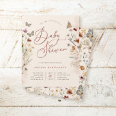 Budget Boho Waterverf Wildflower Baby shower