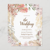 BUDGET BOHO Wedding Invite Digital Download (Voorkant / Achterkant)