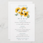 Budget Boho Wildbloemen - Het menu Zonnebloemen (Voorkant / Achterkant)