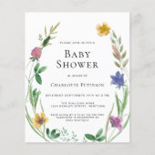 Budget Boho Wildflower Baby shower (Voorkant)