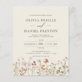 Budget Boho Wildflower Beige Garden Wedding (Voorkant)