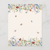 Budget Boho Wildflower Bloemen Bruiloft Uitnodigin (Achterkant)