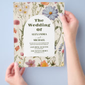 Budget Boho Wildflower Botanische bruiloft Flyer (Hand)