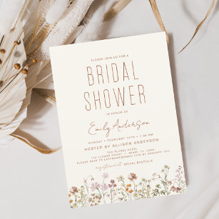 Budget Boho Wildflower Bridal Shower Flyer