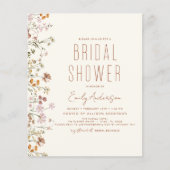 Budget Boho Wildflower Bridal Shower Flyer (Voorkant)