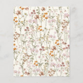 Budget Boho Wildflower Bruiloft Uitnodiging Flyer (Achterkant)
