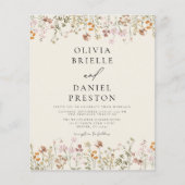 Budget Boho Wildflower Garden Uitnodiging voor een Flyer (Voorkant)