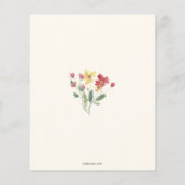 Budget Boho Wildflower Shower-uitnodigingen (Achterkant)