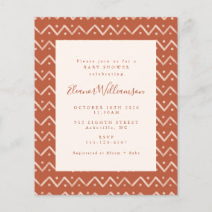 Budget Boho Woestijn Roest Lijnen Baby Shower