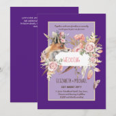 BUDGET Boho Woodland VOS Bloemige Trouw Moderne Kaart (Voorkant / Achterkant)