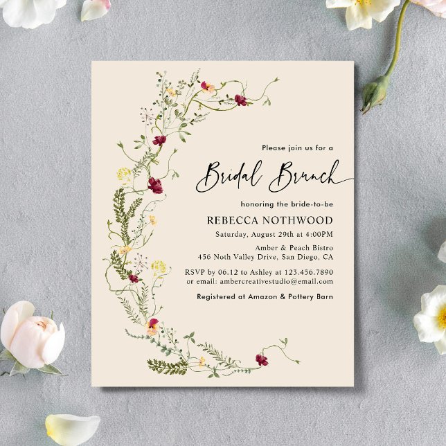 Budget Boho Wreath Wildbloemen Bridal Brunch (Creator heeft geüpload)