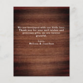 Budget Bois rustique 5 Photo Nouveau Carte de reme (Dos)