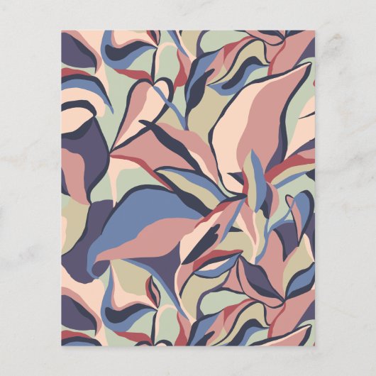 Budget Bold Kleurrijke Abstracte Bloemen Retro Bru (Achterkant)