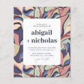 Budget Bold Kleurrijke Abstracte Bloemen Retro Bru (Voorkant)