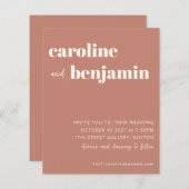 Budget Bold Terracotta Modern Wedding (Voorkant / Achterkant)