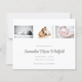 Budget Bonne année Carte Faire-part de naissance b (Dos)