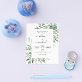 Budget Botanical Greenery Wedding Flyer (Enkel)
