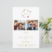 Budget Botanical Initials Floral Anagram 2 Photos (Staand voorkant)