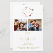 Budget Botanical Initials Floral Anagram 2 Photos (Voorkant / Achterkant)