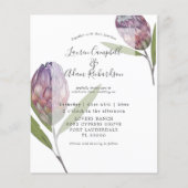 Budget Botanical Protea Paars Weddenschap (Voorkant)