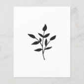 Budget Botanical Simple Weduwen Uitnodiging (Achterkant)