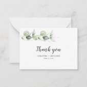Budget Botanique Eucalyptus Mariage Carte de remer (Devant)