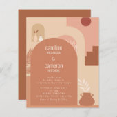 Budget Botanische Boho Moderne Terracotta Bruiloft (Voorkant / Achterkant)