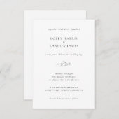 BUDGET Botanische bruiloft uitnodiging (Voorkant / Achterkant)