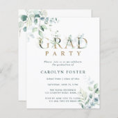 Budget Botanische GraduPartij Fotouitnodiging (Voorkant / Achterkant)