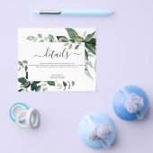 Budget Botanische Groene Loof Bruiloft Flyer (Enkel)