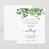 BUDGET Botanische Tuin Lente Huwelijksuitnodiging (Voorkant / Achterkant)