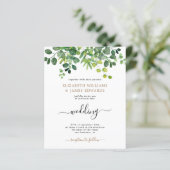 BUDGET Botanische Tuin Lente Huwelijksuitnodiging (Staand voorkant)