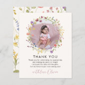 Budget Botanische Wildflower 1e Verjaardagsfeest (Voorkant / Achterkant)