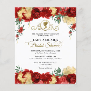 BUDGET Bourgogne Bloemen Victoriaans Vrijgezellenf