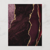 Budget Bourgogne Gold Agaat Mauve bruiloft uitnodi (Achterkant)