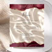 Budget Bourgogne Gold Agate Mariage de soie Menu