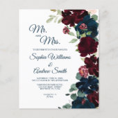 Budget Bourgogne & Navy Blue Flowers Wedding (Voorkant)