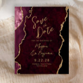 Budget Bourgogne Red Agate Script Save the Date