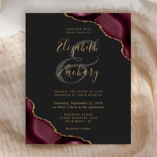 Budget Bourgogne Rode Agaat Hoeken Dark Wedding