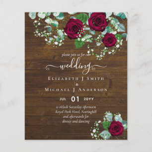 BUDGET Bourgogne Roos Eucalyptus Weddenschap Flyer