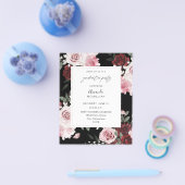 Budget Bourgogne & Roze 6 Floral Graduy Party B Flyer (Enkel)