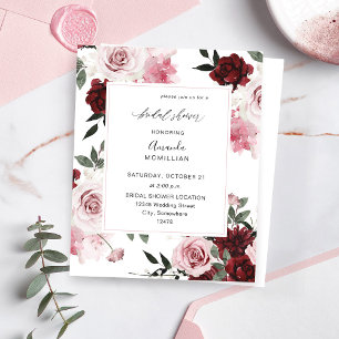 Budget Bourgogne & Roze Floral 6 Vrijgezellenfeest